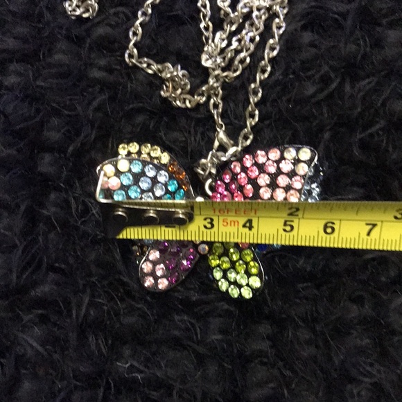 Butterfly Colorful Rhinestone Necklace - Picture 14 of 16